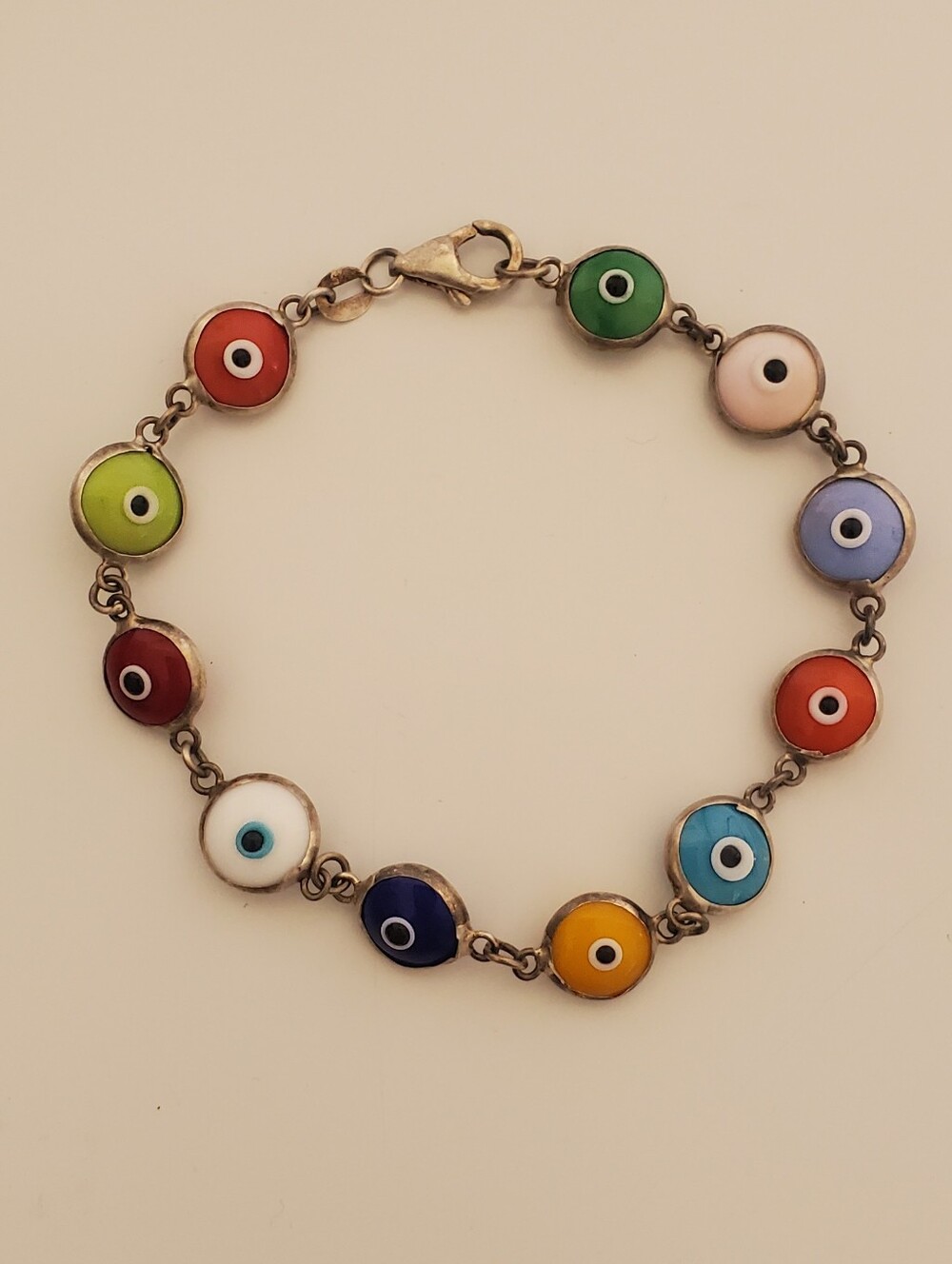 Sterling Silver Evil Eye Bracelet